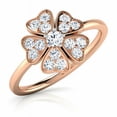 thumbnail image 2 of HeartsAndYou 2ct Round Cut Moissanite Nature Inspired Floral Engagement Ring for Women 18k Rose Gold over Silver, 2 of 7