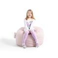 thumbnail image 3 of Big Joe Fuf Small Foam Filled Bean Bag Chair, Desert Rose Plush, Soft Polyester, 2 feet, 3 of 8