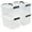 12 L, variant on 50 L Plastic Lidded Storage Bin, 4 Pack Clear Latching Storage Box with Wheels