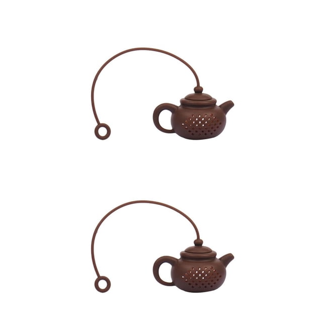 Billuyoard Infusores de té de silicona Gel estilo chino Mini tetera de arcilla bonita forma infusor bolsa de té filtro de hojas difusor Café 2piezas Billuyoard CBP053452