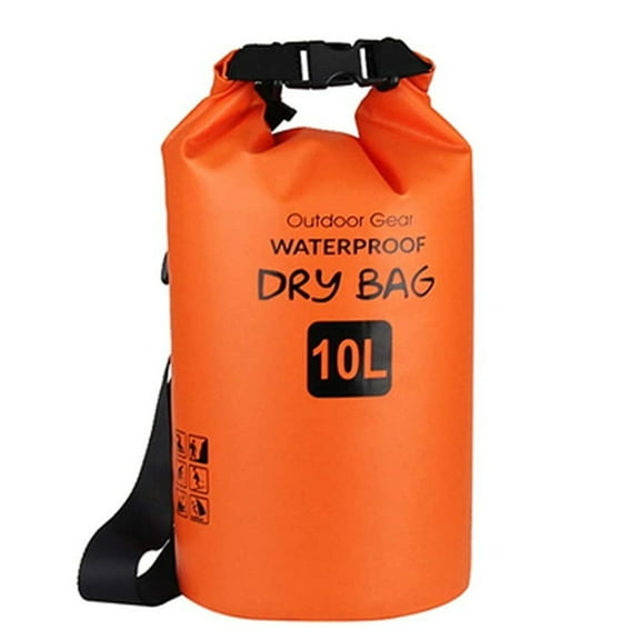 KDG Floating Waterproof Dry Bag 25L, Roll Top Sack, Durable Tarpaulin, for Kayaking, Boating, Orange