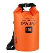 Floating Waterproof Dry Bag 5L/10L/15L/20L/25L/30L, Roll Top Sack Keeps Gear Dry for Kayaking, Rafting, Boating, Swimming, Camping, Hiking, Beach, Fishing(orange,25L)