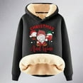 thumbnail image 3 of Christmas Cute Hoodies for Women 2025 Long Sleeve Heavyweight Holiday Hooded Sweatshirt Pullover Tops, 3 of 5