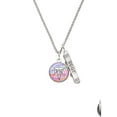 thumbnail image 2 of Delight Jewelry Silvertone Domed Multi Color PTA Silvertone Best Friends Forever Bar Charm Necklace, 23", 2 of 4