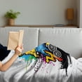 thumbnail image 3 of Youth Soft Flannel Fleece Blanket, Young Man Hip Hop Culture Graffiti Art and Street Culture Performer Colorful Grunge, Cozy Plush for Indoor and Outdoor Use, 50" x 70", Multicolor, by Ambesonne, 3 of 5