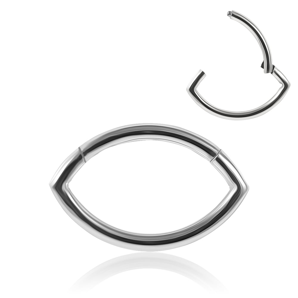 PTOP 16G Steel HINGED Segment Nose Ring Septum Clicker Daith Hoop Body Jewelry 