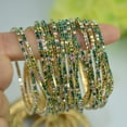 thumbnail image 2 of 2mm Single Row Indian Rhinestone Stretch Bracelet - Fashionable Full Diamond Bangle for Women, 2 of 8