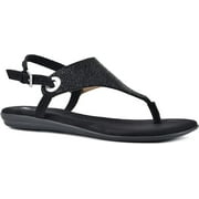 White Mountain Shoes London 2 Womens Sandal 6.5 Black/Multi