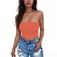 thumbnail image 1 of Mgmyaa Tube Tops for Women Solid Color Lock Sleeveless Strapless Yoga Exercise Chest Wrap Tops, 1 of 3