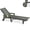 Gray, variant on Easthome Adjustable Patio Chaise Lounge, Waterproof & Lightweight Outdoor Recliner for Poolside, Deck, Garden and Backyard - Gray