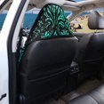 thumbnail image 5 of FUIALDOLG Teal Heart Floral Pattern Bucket Seat Protector, Warp Kitted Terry Cloth Washable Cover, Universal Fit for Van Cars SUVs Drivers, 5 of 7
