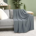 thumbnail image 6 of Utopia Bedding Knit Blanket Queen Size (90x90 Inches, Grey) Soft Lightweight Jersey Breathable Sweatshirt Blanket for Bed,Couch & Sofa, 6 of 9