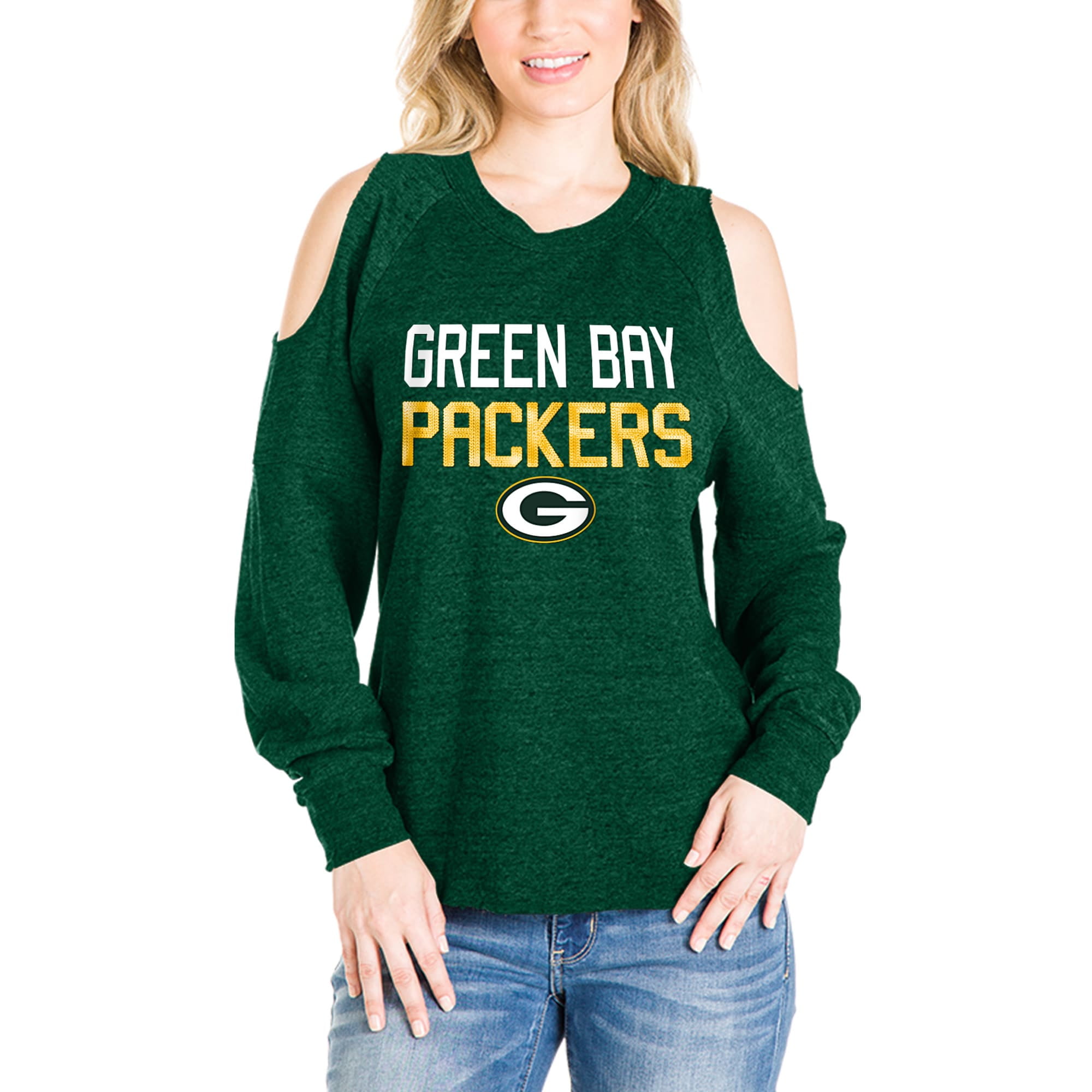 green bay packers women's crewneck sweatshirt