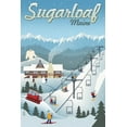 thumbnail image 5 of Sugarloaf, Maine, Retro Ski Resort, (12x18 Wrapped Canvas, Wall Decor, Artwork), 5 of 5