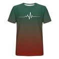 thumbnail image 4 of WAYUTE Mens Casual Short Sleeve T Shirts with Gradient Color Lines Print Comfortable Breathable Daily Wear Summer Tee,XL, 4 of 4
