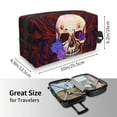 thumbnail image 4 of XMXT Large Capacity Makeup Bag, Aged Floral Skull Print Storage Bags Travel Toiletry Cosmetic Bag for Women Men, 4 of 9