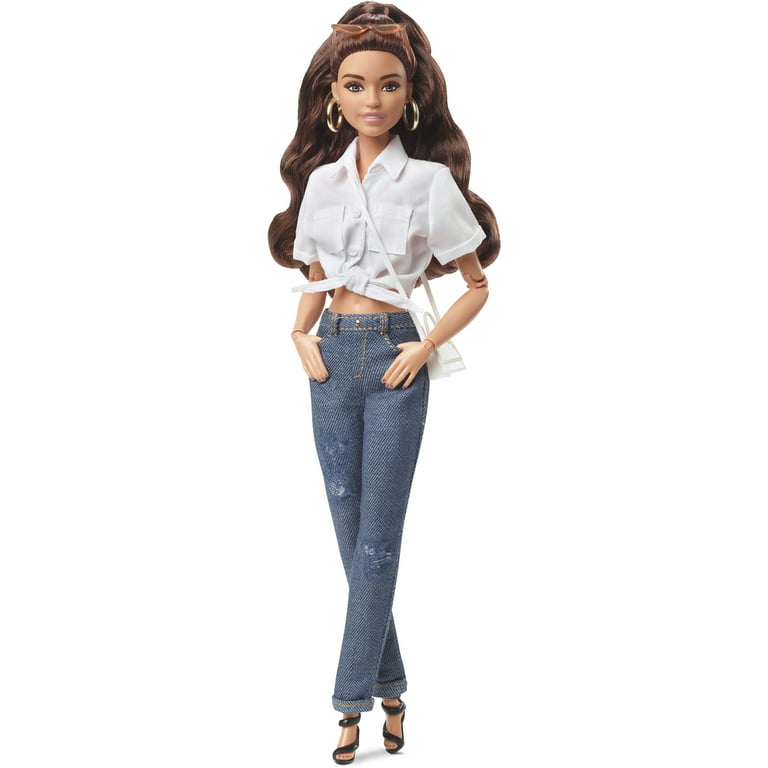 Barbie @Barbiestyle Doll Brunette) with 5 And Accessories Walmart.com