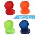 thumbnail image 3 of Unique Bargains Plastic Mason Jar Lids Regular Mouth Mason Canning Jars Top Lids Food Storage 24 Pack Assorted Color, 3 of 7