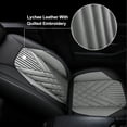 thumbnail image 3 of JIAMAOXIN 2-piece car seat cover front cover, waterproof leather, airbag compatible car seat cushion cover, suitable for most cars (Black and Gray), 3 of 5