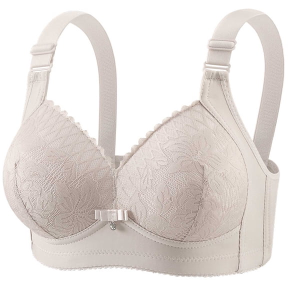Xdegoge Full Coverage Underwire Bra for Women Floral Lace Minimizer Bra with Adjustable Wide Straps Supportive Lifting Lingerie for Daily Wear and Occasions