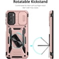 thumbnail image 2 of for Moto G Stylus 5G 2022 Case with Slide Camera Cover Drop Tested Military Grade Heavy Duty Protective Durable Sturdy Rotate Ring Kickstand Phone Case for Moto G Stylus 5G(Rose Gold), 2 of 13
