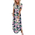 thumbnail image 1 of Vestido ANRABESS, casual, holgado, de manga corta, de verano, maxi beach, 1 of 6