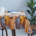 thumbnail image 4 of Orange Blue Fall Table Cloth Waterproof Tablecloths, Vintage Thanksgiving Pumpkins Maple Leaf Tablecloth Dining Table Cover for Kitchen Party Tabletop Outdoor, Rectangle Tablecloth 60x120 Inch, 4 of 9