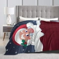 thumbnail image 4 of DouZhe Ultra-Soft Micro Fleece Lightweight Flannel Bed Blanket, Christmas Santa Claus Chimney Print Cozy Warm Throw Blankets, 60"x50", 4 of 7