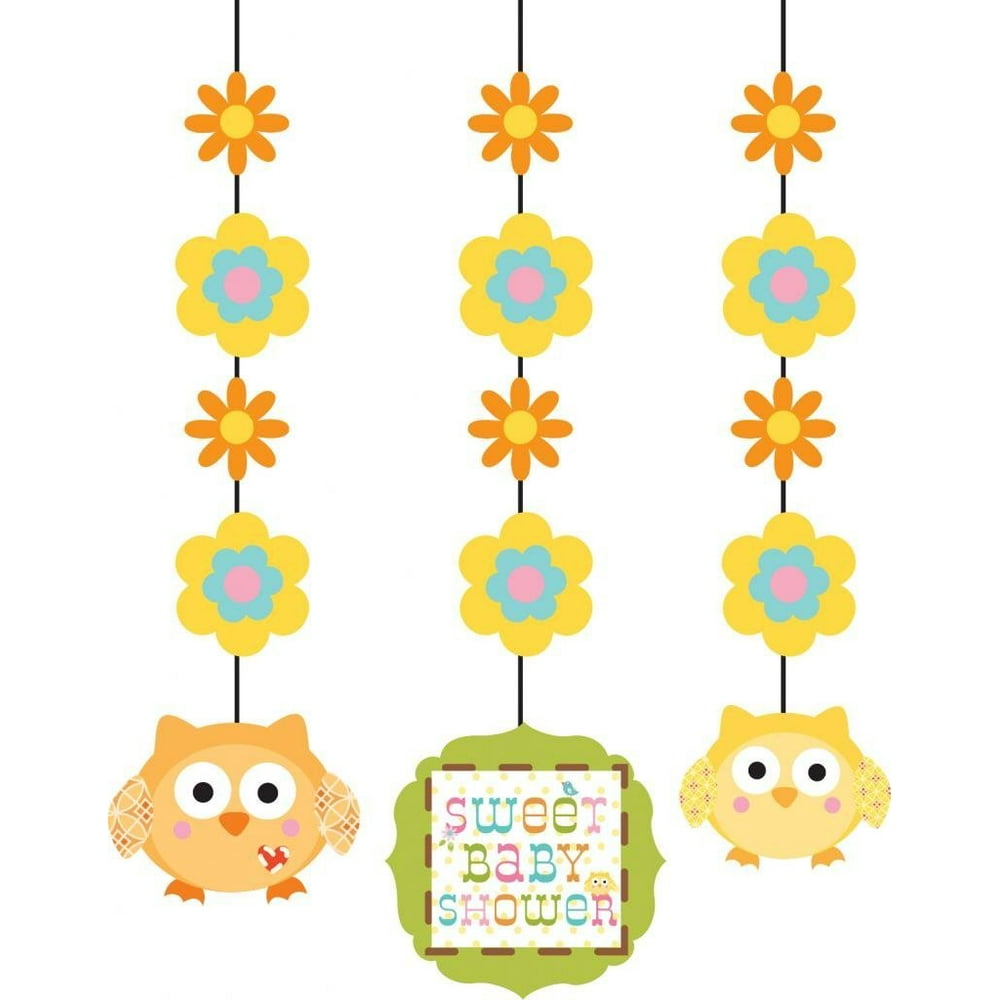 Happi Tree Owl Theme Baby Shower Party Hanging Cut Out Decorations x 3 By Happi Tree Baby Shower ...