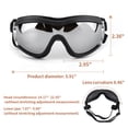 thumbnail image 3 of KYAIGUO Pet Goggles Waterproof Windproof Sunproof Suitable for Outdoor Activities 5.9x2.4inch, 3 of 8