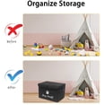 thumbnail image 4 of Brabtod Storage Baskets with Handle, Toy Basket for Dog with lid, Dog Storage Organizer Perfect for Pet Toys Living Room, Playroom, Closet, Home Organization and Storage,Black, 4 of 7