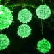 thumbnail image 4 of Luces solares colgantes para árboles, bolas de luces al aire libre impermeables, decoración de jardín, decoración navideña, día de Navidad, embellecimiento del jardín (luz verde), 4 of 6