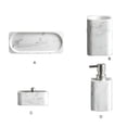 thumbnail image 4 of Caja de resina de jabón, dispensador de textura, herramientas para cepillos de dientes, organizador de escritorio para interiores, bandeja de Juegos de accesorios de baño Caja de palitos de algodón Billuyoard HA073017-03, 4 of 6
