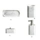 thumbnail image 5 of Wosthever Dispensador de caja de resina de jabón, herramientas de de cepillos de dientes, soporte de escritorio, bandeja de traje para el Juegos de accesorios de baño Bandeja, 5 of 6