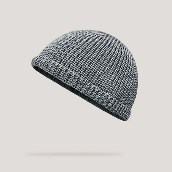 RXIRUCGD Unisex Melon Cap Hat Knitted Hip Hop Hat Baotou Cap Dome Hat( Gray )