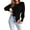 Black, variant on Long Puff Sleeve Sweaters for Women Fall Winter Crewneck Knit Ribbed Bodysuit Pullover Tops