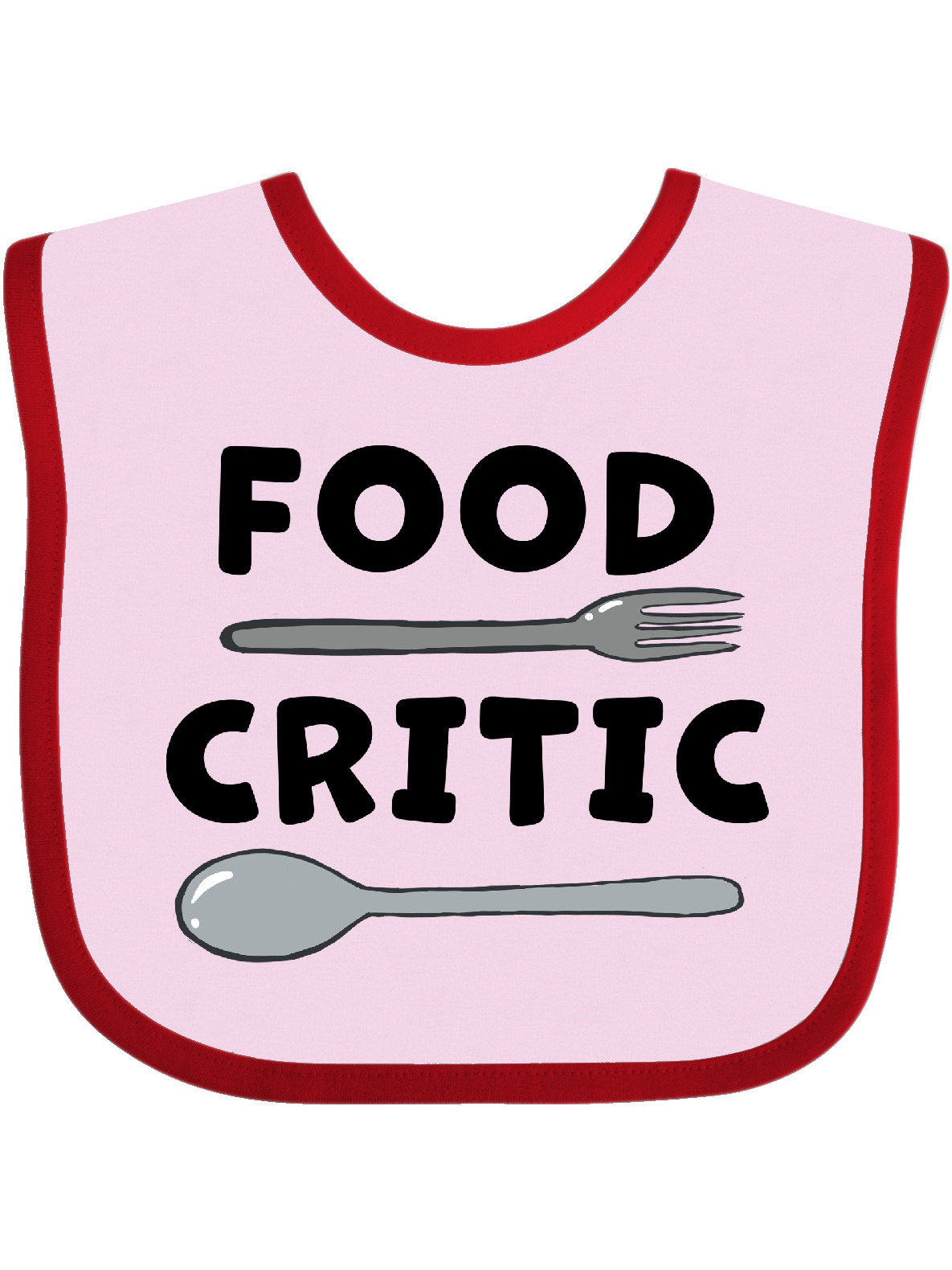 Food Critic with Fork and Spoon Baby Bib