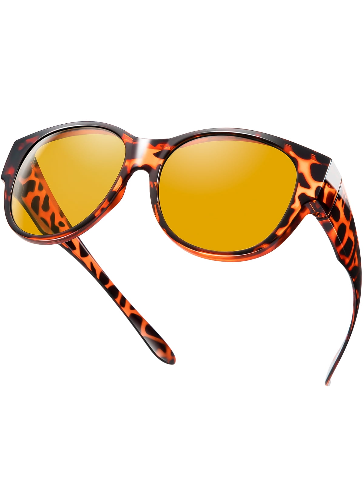 TINHAO Wrap Around over Sunglasses Wear over Glasses Cateye Polarized