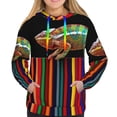 thumbnail image 3 of KLL Chameleon Panther On Colored Pencils for Womens Pullover Hoodie with Pocket Hooded Long Sleeve Shirts Sweatshirt for Women-Medium, 3 of 7