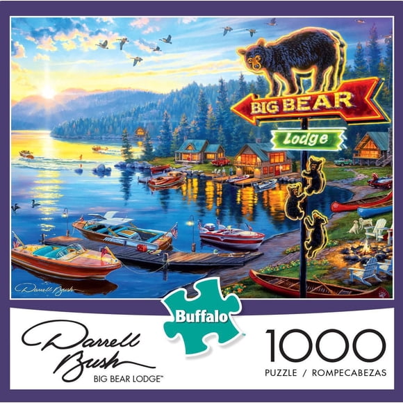 Buffalo Games Darrell Bush Big Bear Lodge 1000 Piece Jigsaw Puzzle