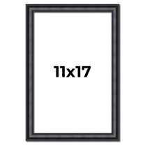 11x17 Frame Black Real Wood Picture Frame Width 1.25 inches | Interior Frame Depth 0.5 inches |