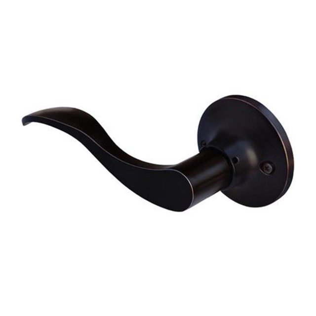 Constructor Prelude Dummy Left Lever Door Lock with Knob Handle Lockset, Oil Rubbed Bronze