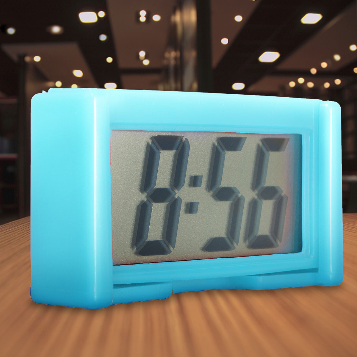 2 Pcs Mini Automotive Digital LCD Clock Home Kitchen Car Clock Self