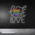 thumbnail image 2 of Glowneon Love Is Love Heart Lgbt Neon Sign, Love Is Love Lgbt Led Sign, Handmade Love Heart Lgbt, 2 of 4