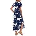 thumbnail image 2 of OutfitShow Women Maxi Dress with Pockets Casual Short Sleeve V-Neck Summer Dress, 2 of 7