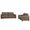 thumbnail image 1 of CorLiving Cory Contemporary Brown Chenille Fabric Sofa Set, 1 of 6