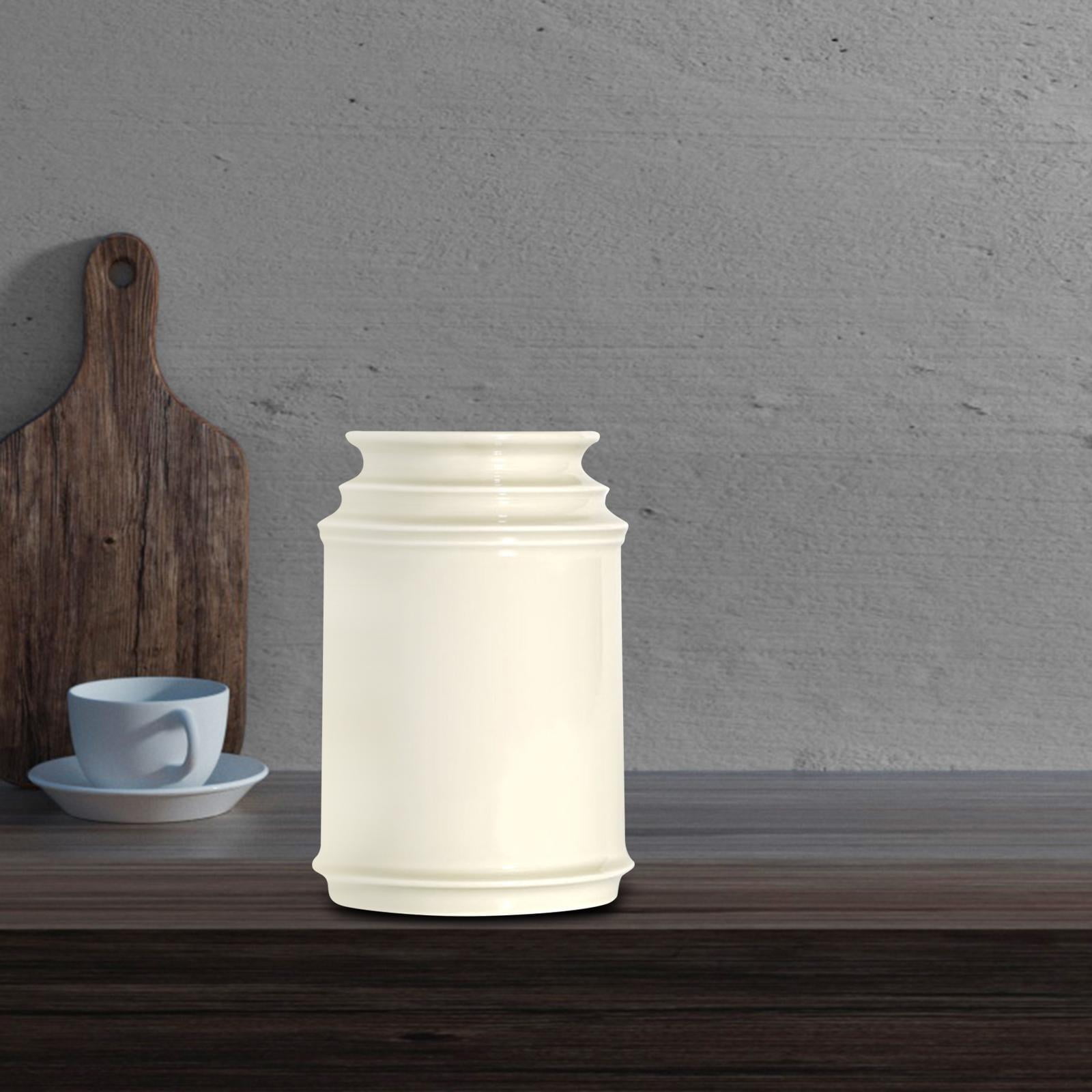 Fiocias Kitchen Utensil Holder Ceramic Tableware Stand Resuable Nordic Chopstick Storage White L