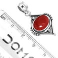 thumbnail image 2 of Red Stone Pendant 925 Sterling Silver Handmade Jewelry, 2 of 3