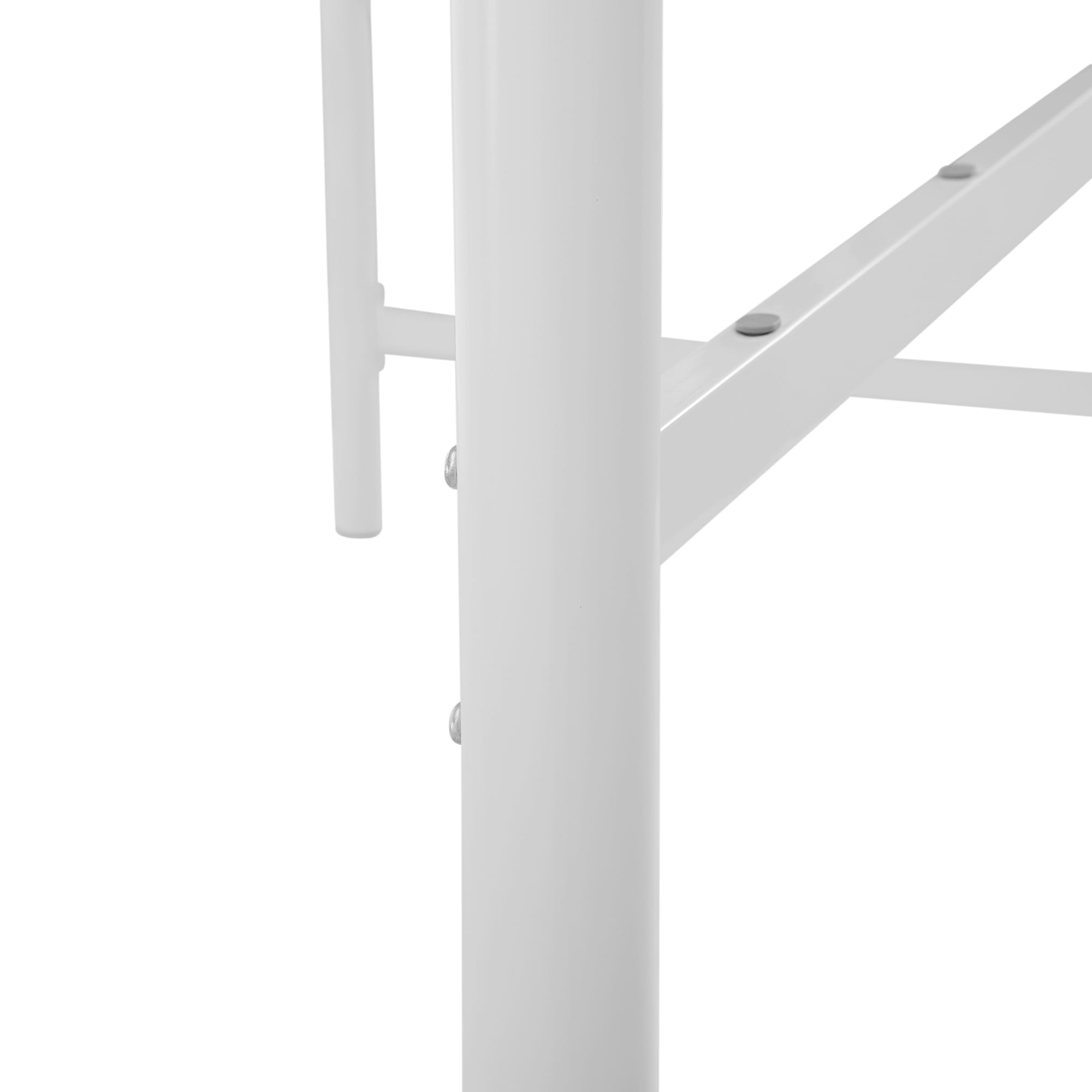 Walker Edison Premium Traditional Twin Metal Loft Bed, White