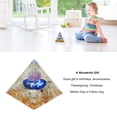 thumbnail image 4 of Orgone Pyramid,Chakra Resin Healing Meditation Power Stone Pyramid for Positive Energy, 4 of 8